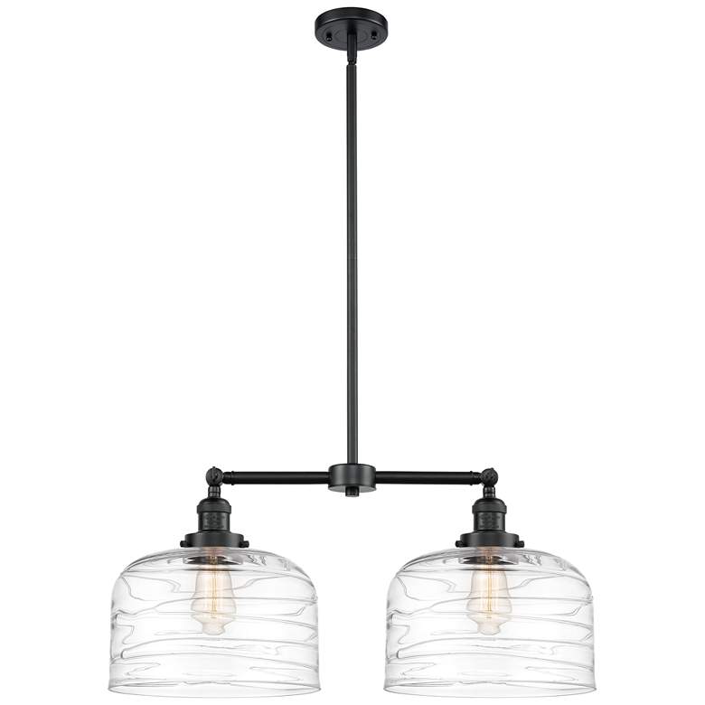 Image 1 Bell 12" - 2 Light 21" Island Light - Oil Rubbed Bronze - Clear