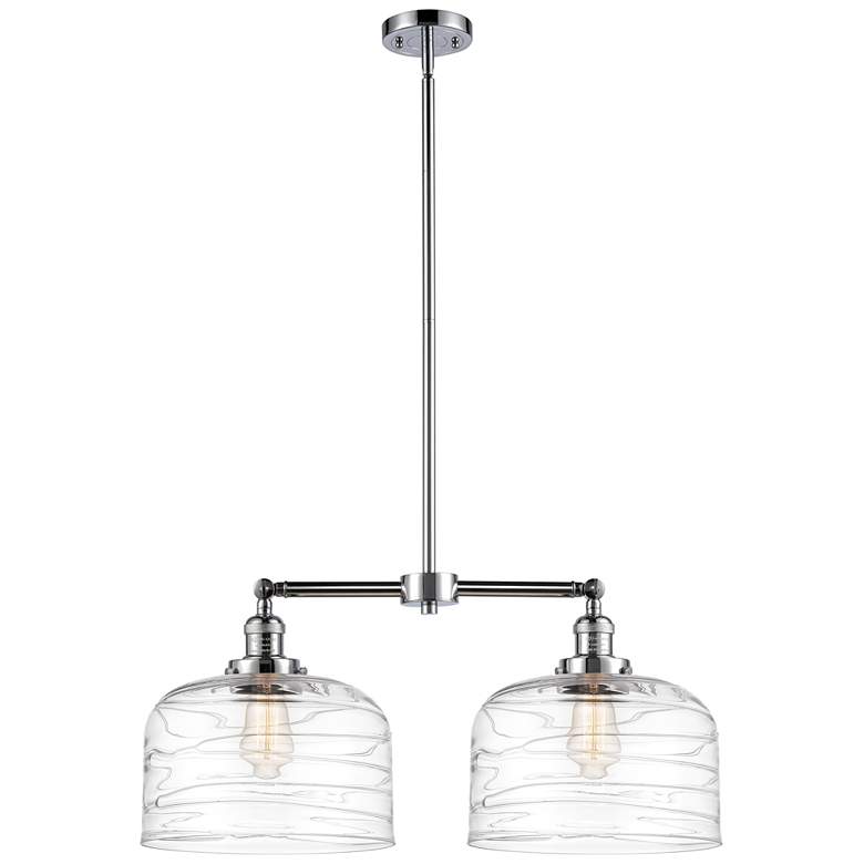 Image 1 Bell 12" - 2 Light 21" Island Light - Polished Chrome  - Clear De