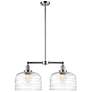 Bell 12" - 2 Light 21" Island Light - Polished Chrome  - Clear De