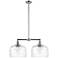Bell 12" - 2 Light 21" Island Light - Polished Chrome  - Clear De