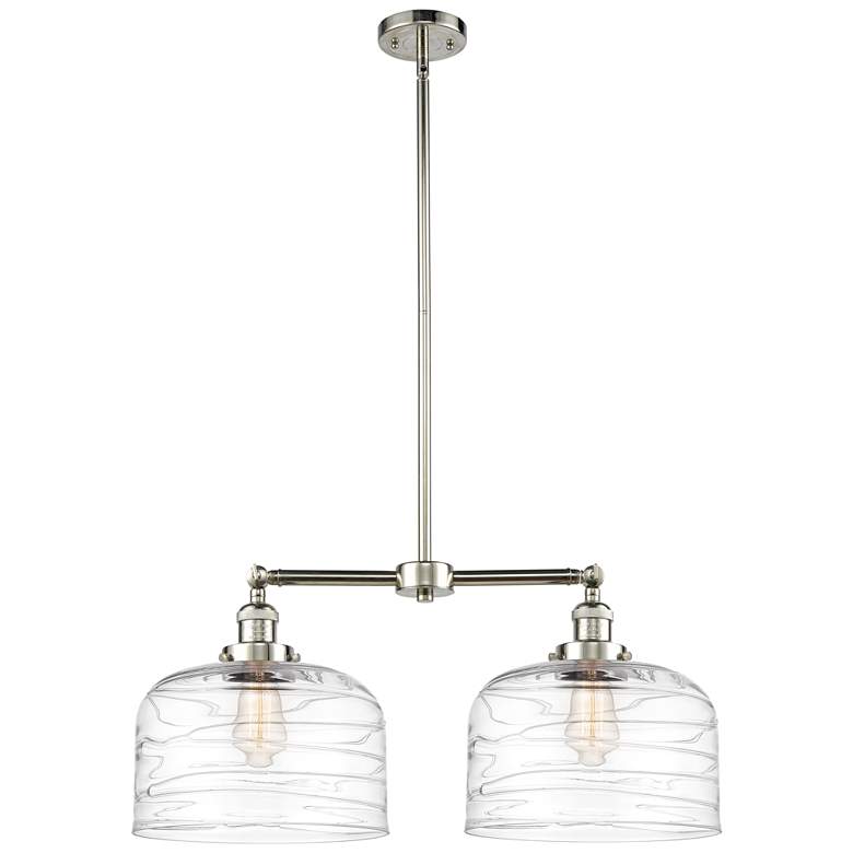 Image 1 Bell 12" - 2 Light 21" Island Light - Polished Nickel  - Clear De