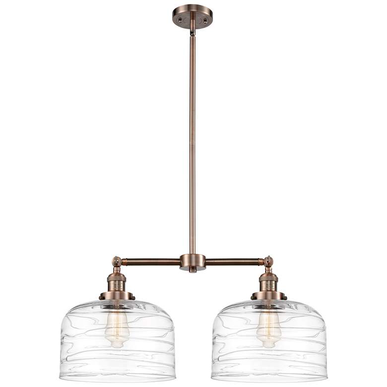 Image 1 Bell 12" - 2 Light 21" LED Island Light - Copper - Clear Deco Sw