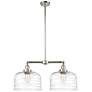 Bell 12" 2 Light 21" LED Island Light - Polished Nickel - Clear D