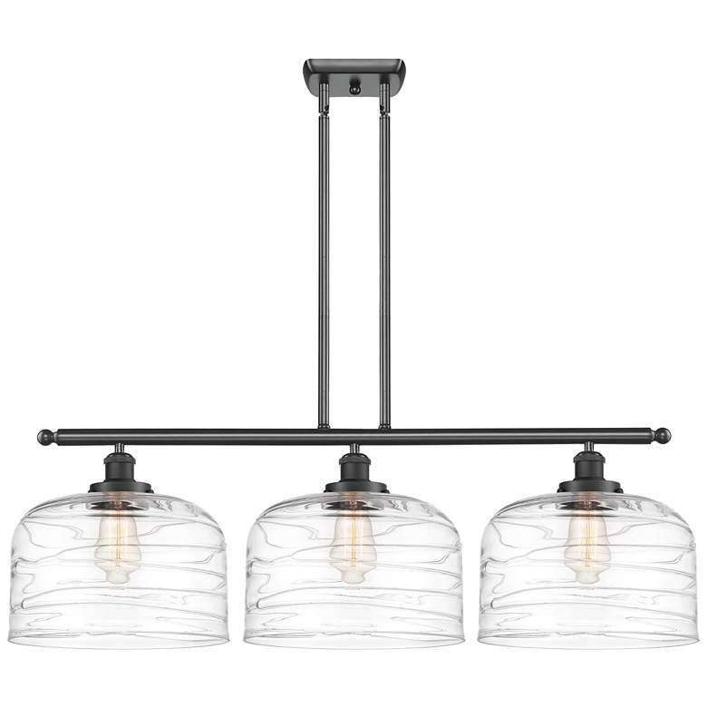 Image 1 Bell 12" 3 Light 36" LED Island Light - Matte Black - Clear Deco