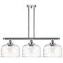 Bell 12" 3 Light 36" LED Island Light - Polished Chrome  - Clear