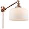 Bell 12" Antique Copper Swing Arm w/ Matte White Shade