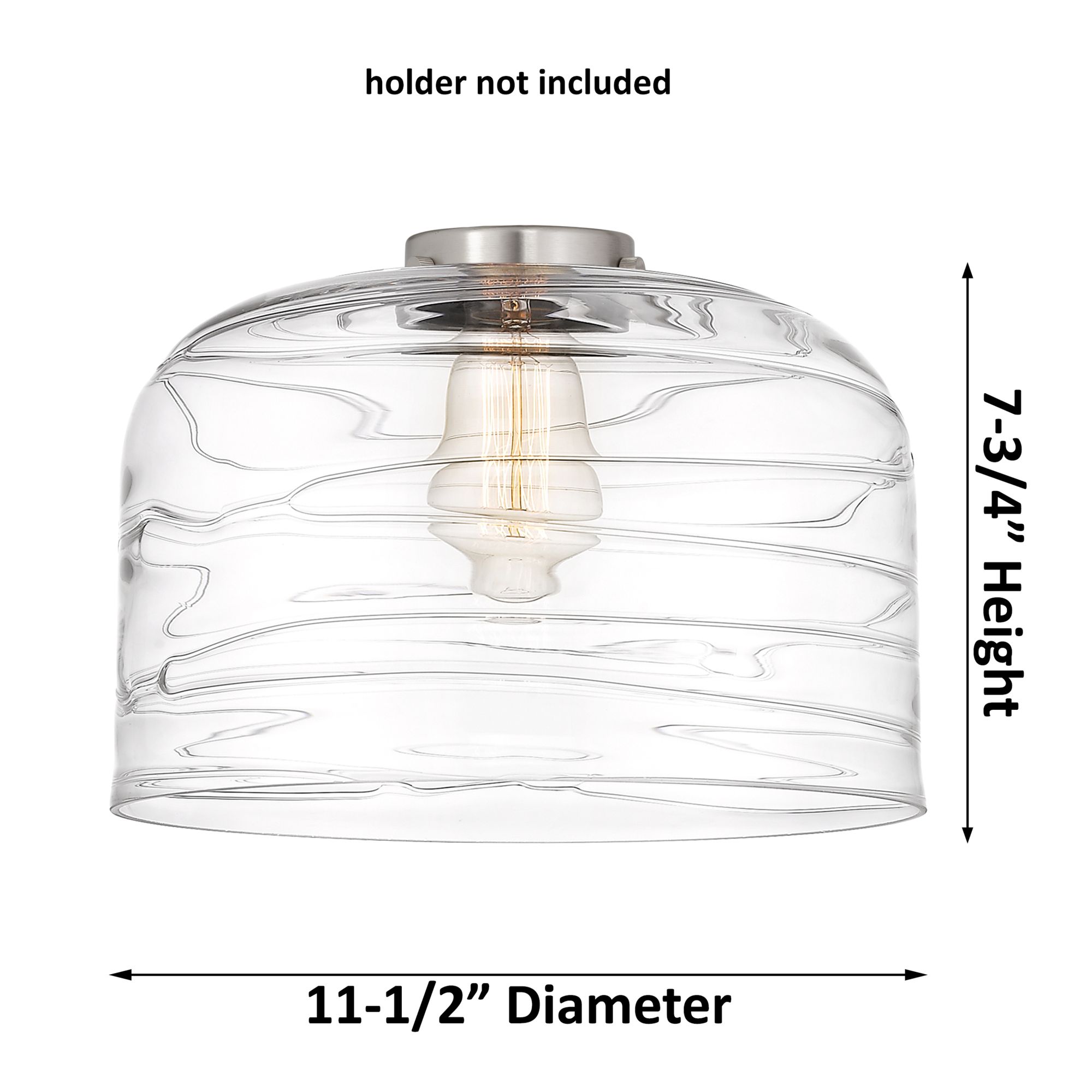 Image 4 Bell 12" Brushed Satin Nickel Mini Pendant w/ Clear Deco Swirl Shade more views