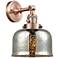 Bell 12" High Antique Copper with Mercury Glass Wall Sconce