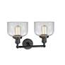 2_Bell 12" High Bronze 2-Light Wall Sconce w/ Clear Shade more views