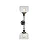 3_Bell 12" High Bronze 2-Light Wall Sconce w/ Clear Shade more views