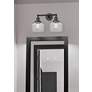 5_Bell 12" High Bronze 2-Light Wall Sconce w/ Clear Shade more views