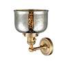 2_Bell 12" High Brushed Brass Silver Mercury Glass Wall Sconce more views