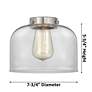 6_Bell 12" High Brushed Brass Silver Mercury Glass Wall Sconce more views