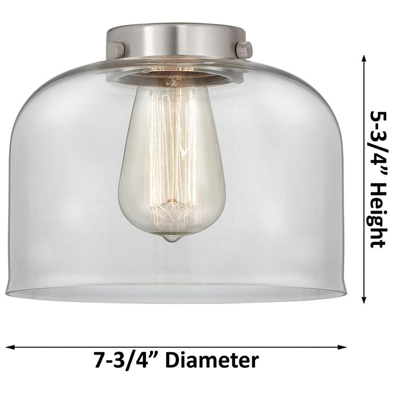 Image 5 Bell 12" High Matte Black with Clear Glass LED Wall Sconce more views