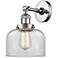 Bell 12" High Polished Chrome Wall Sconce with Clear Glass