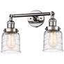Bell 12" High Polished Nickel 2-Light Wall Sconce