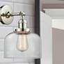 1_Bell 12" High Polished Nickel Wall Sconce with Clear Glass
