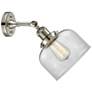 4_Bell 12" High Polished Nickel Wall Sconce with Clear Glass more views