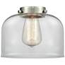 Bell 12" High Polished Nickel Wall Sconce with Clear Glass