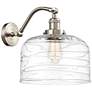 Bell 12" Incandescent Sconce - Nickel Finish - Swirl Shade
