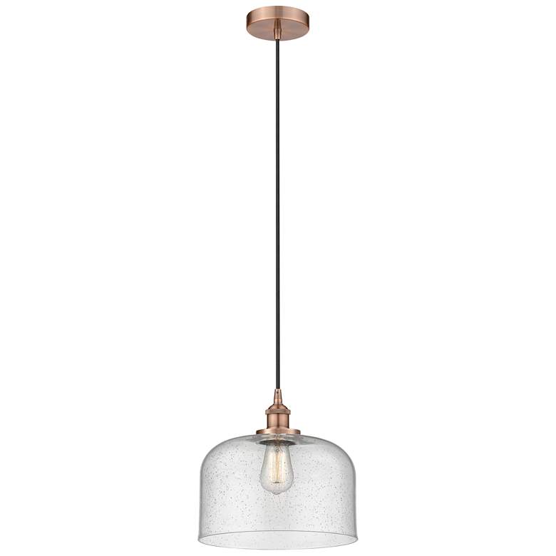 Image 1 Bell 12 inch LED Mini Pendant - Antique Copper - Seedy Shade