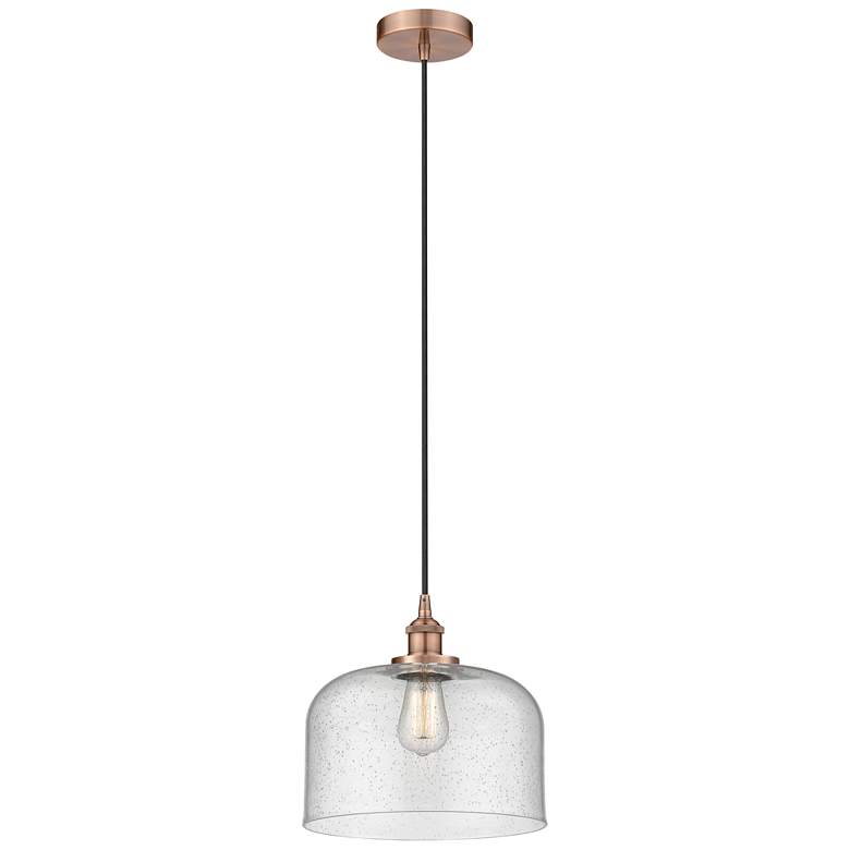 Image 1 Bell 12" LED Mini Pendant - Antique Copper - Seedy Shade