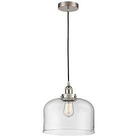 Image1 of Bell 12" LED Mini Pendant - Brushed Satin Nickel - Clear Shade