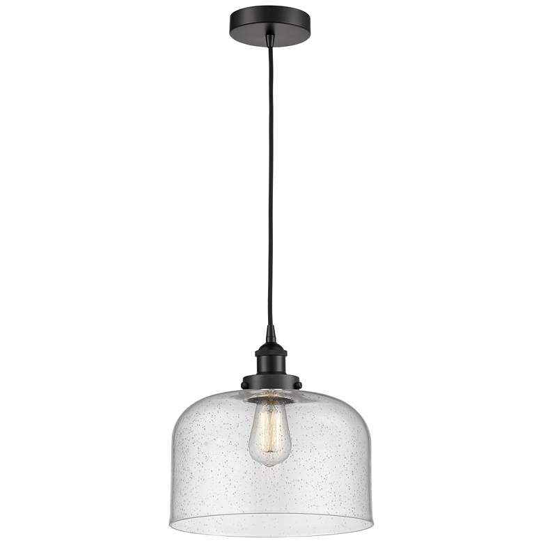 Image 1 Bell 12" LED Mini Pendant - Matte Black - Seedy Shade