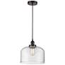 Bell 12" LED Mini Pendant - Oil Rubbed Bronze - Clear Shade