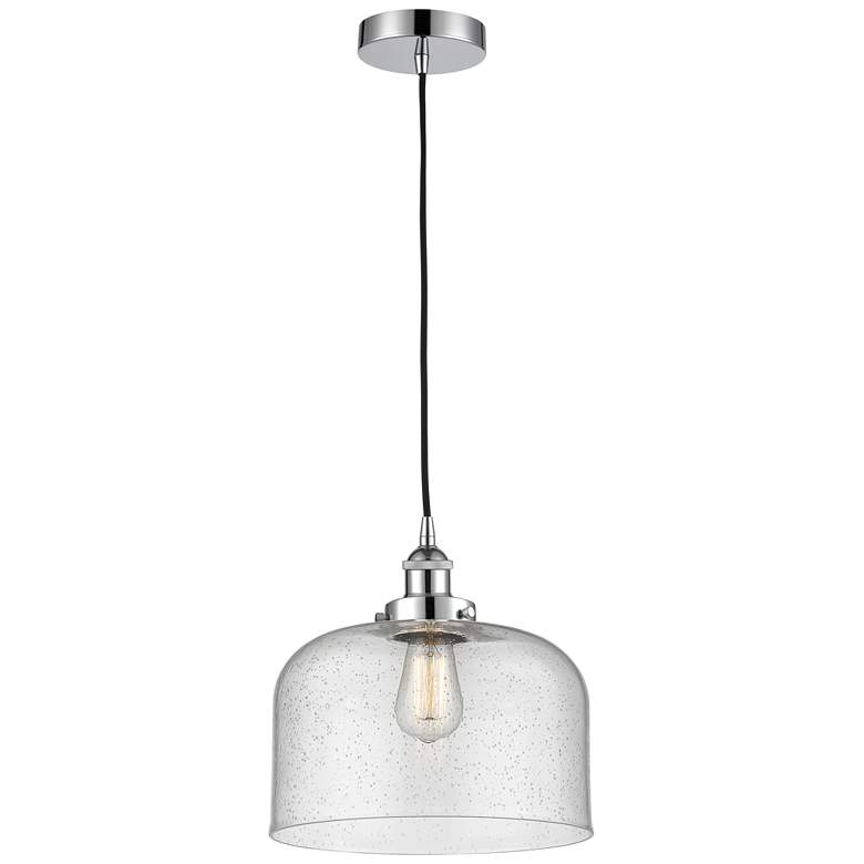 Image 1 Bell 12 inch LED Mini Pendant - Polished Chrome - Seedy Shade