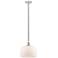 Bell 12" LED Mini Pendant - Polished Nickel - Matte White Shade
