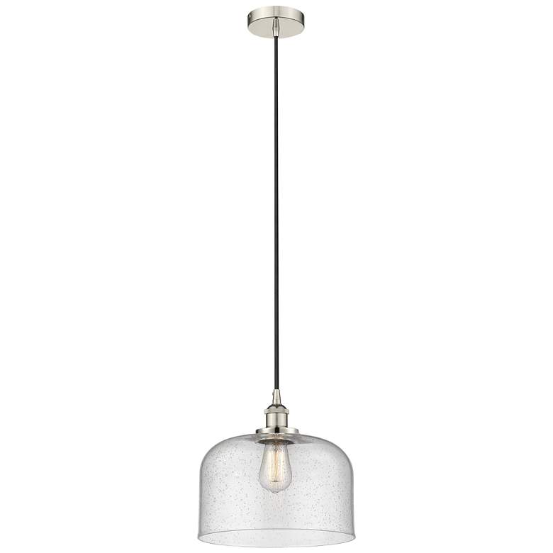 Image 1 Bell 12" LED Mini Pendant - Polished Nickel - Seedy Shade