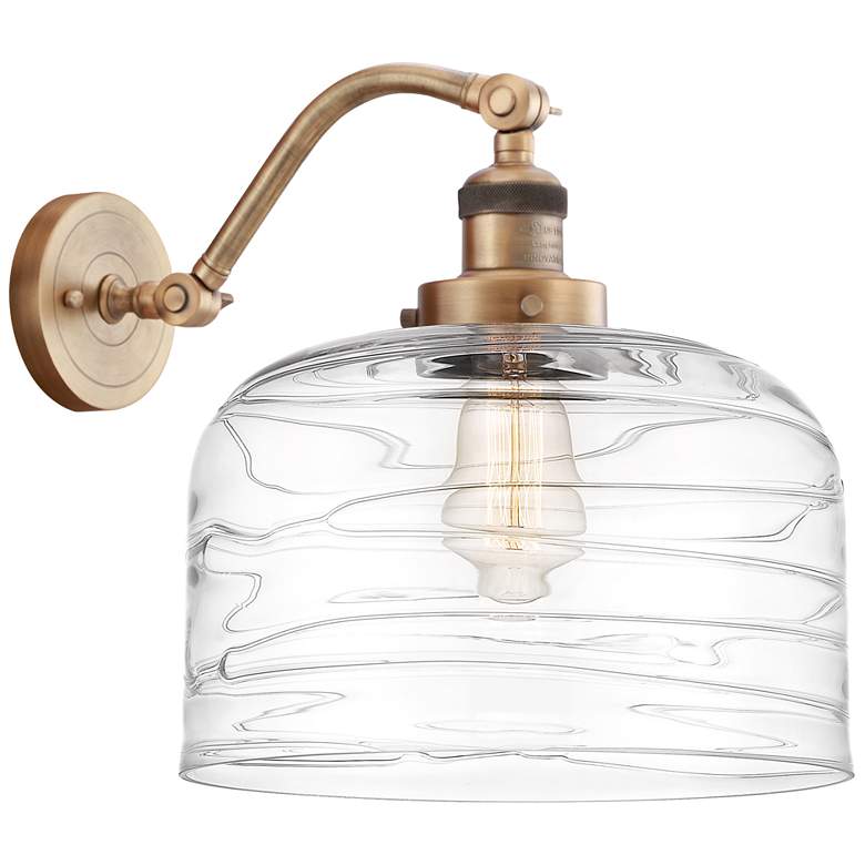 Image 1 Bell 12" LED Sconce - Brass Finish - Swirl Shade