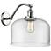 Bell 12" LED Sconce - Chrome Finish - Clear Shade