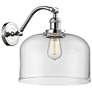 Bell 12" LED Sconce - Chrome Finish - Clear Shade