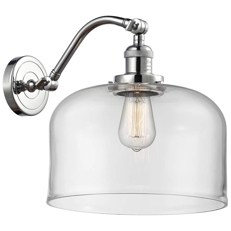 Image 1 Bell 12" LED Sconce - Chrome Finish - Clear Shade