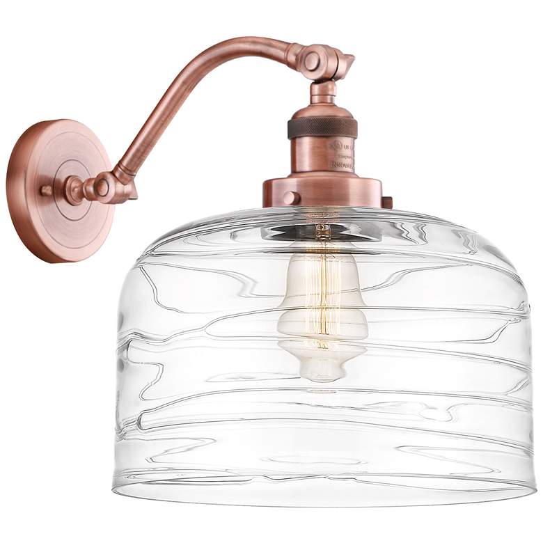 Image 1 Bell 12" LED Sconce - Copper Finish - Swirl Shade