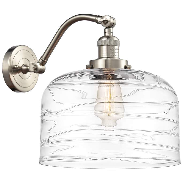 Image 1 Bell 12" LED Sconce - Nickel Finish - Swirl Shade
