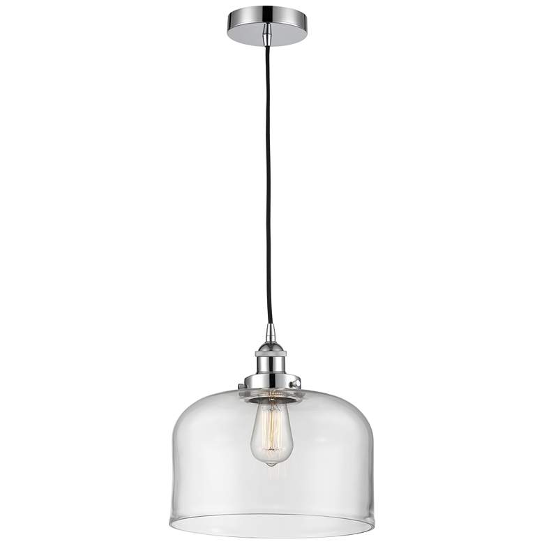 Image 1 Bell 12" Polished Chrome Mini Pendant w/ Clear Shade