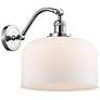 Bell 12" Polished Chrome Sconce w/ Matte White Shade