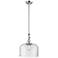Bell 12" Polished Chrome Stem Hung Mini Pendant w/ Clear Shade
