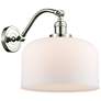 Bell 12" Polished Nickel Sconce w/ Matte White Shade