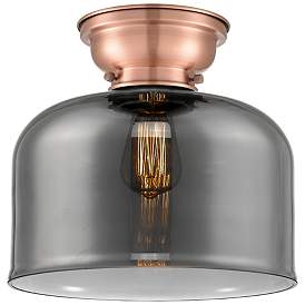 Image1 of Bell 12" Wide Antique Copper Ceiling Light