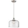 Bell 12" Wide Brushed Satin Nickel Mini Pendant