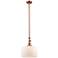 Bell 12" Wide Copper Stem Hung Tiltable Mini Pendant w/ Matte White Sh