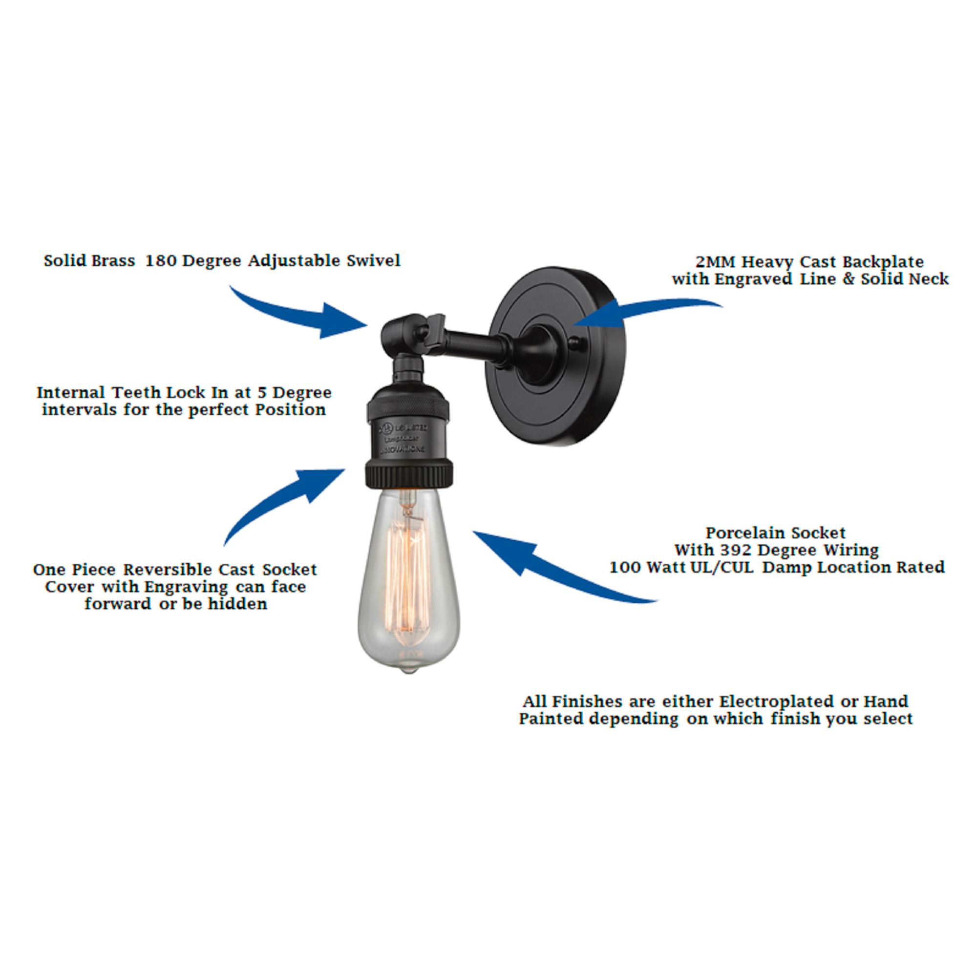 Bell 12"H Oil-Rubbed Bronze Wall Sconce with Mercury Glass
