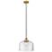 Bell 12" LED Mini Pendant - Brushed Brass - Clear Shade