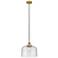 Bell 12" LED Mini Pendant - Brushed Brass - Seedy Shade