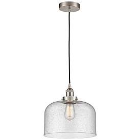 Image1 of Bell 12" LED Mini Pendant - Brushed Satin Nickel - Seedy Shade
