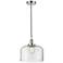 Bell 12" LED Mini Pendant - Polished Chrome - Clear Shade